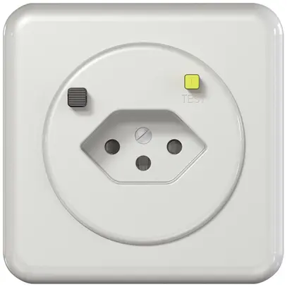 Presa FI INC CLASSIC B T13 30mA, shutter, bianco 