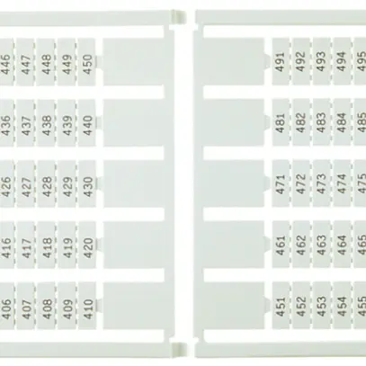 Etichetta di marcaggio 6×12mm 10×1…10, 5 carte da 100 