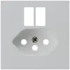 Placca frontale kallysto per presa 2×USB & T13 grigio chiaro 