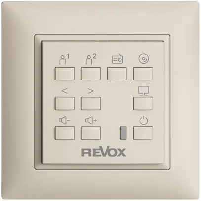 comando a parete EDIZIOdue per Voxnet FMI, con 10 tasto, LED, IR, crema 