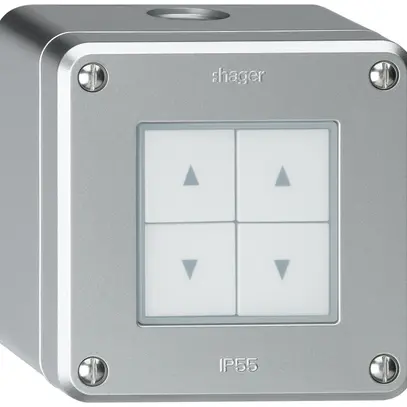 Contact pour stores AP robusto IP55 aluminium avec 4 touches de fonction 