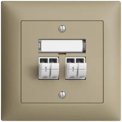 Presa audio INC Push Type EDIZIOdue FMI, 2×, kit di dicitura, sand 