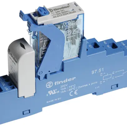 REG-Koppelrelais Finder 4C.P1, 1W 16A AgNi, 12VDC, Push-In-Klemmen 