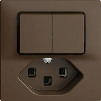 Combinaison 2×A-R/1L+T23 16A EDIZIOdue coffee 