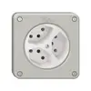 Prise NUPU NEVO, 3×T13, gris clair 