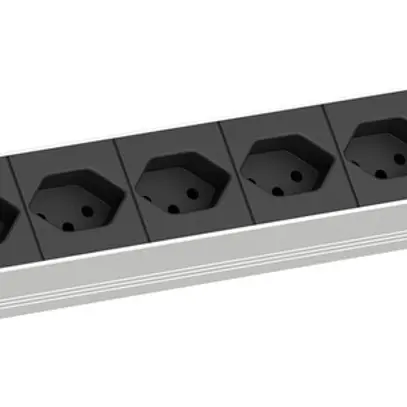 Presa multipla BACHMANN 10×T13 2m 1UA nero 