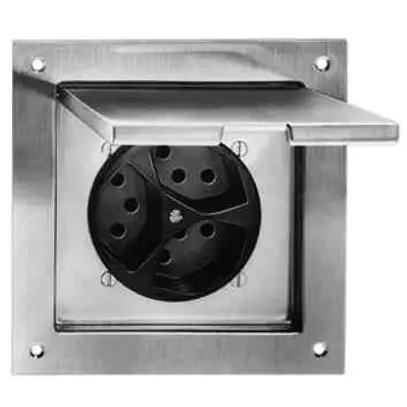 Prise INC FH 3×T13/3 grd.III laiton nick. 