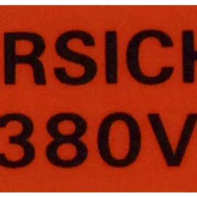 Klebeschild (Vorsicht 380V) 60×20mm 
