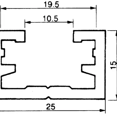 Barra di fissaggio Almatec 25×15mm L=3m 