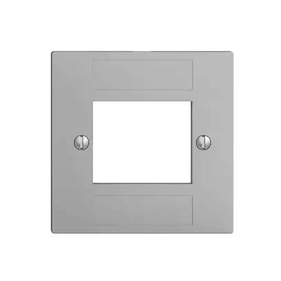 Placca frontale 4×RJ45 ITplus EDIZIOdue silver 