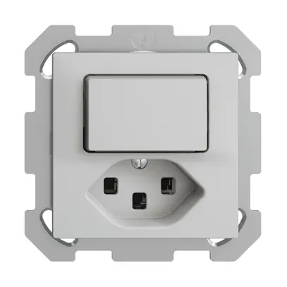 Combinazione INC A-R/1L+T23 16A EDIZIOdue grigio chiaro 