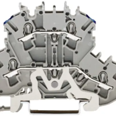 Borne 2 étages WAGO TopJob-S 2.5mm² PE/N gris série 2002 