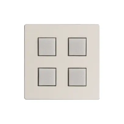 Kit de recouvr. EDIZIOdue elegance pour poussoir quadruple blanc arctique 