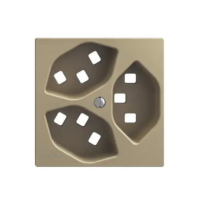 Kit de montage Feller EDIZIOdue, pour prise 3×T23 1×séparé, sand 