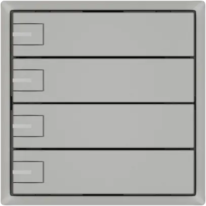 Pulsante KNX RGB EDIZIO.liv SNAPFIX® sensore temp.RGB-LED 4× com.1T grc 