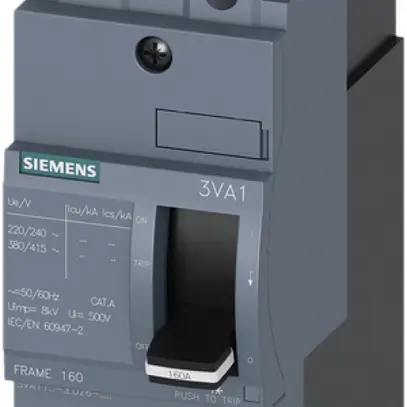 Leistungsschalter Siemens SENTRON 3VA1 2L 125A Ii=10× N-25kA RK 