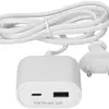 Chargeur USB MAX HAURI 1×A+1×C 17.5W 5VDC 3.5A T26 1.5m 240VAC blanc 