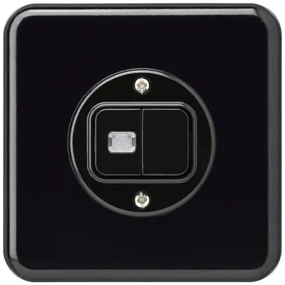 Kit front. INC basico nero con 1 lente bottone doppio86×86mm 