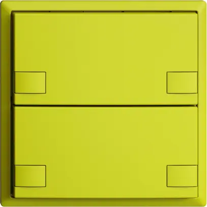 Poussoir ENC KNX 2× EDIZIOdue colore lemon RGB sans LED 