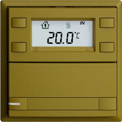 Poussoir RTH ENC KNX 1× EDIZIOdue F olive, avec pap.+LED RGB 