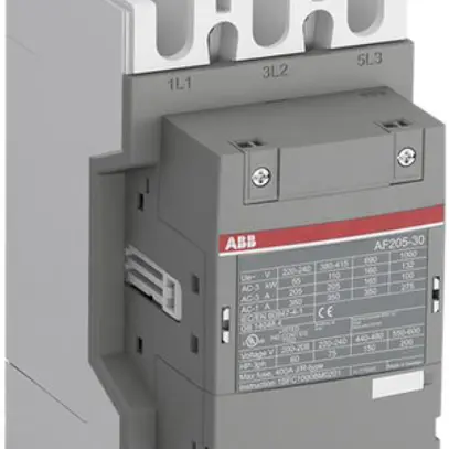 Contacteur ABB AF205-30-00-13 3P 350A/205A (AC-1/AC-3) 100…250VUC à vis 