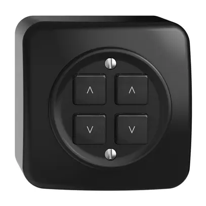 Stazione secondaria per interruttore tapparelle AP 2c/4t WLAN Sdue Wiser nero 