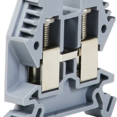 Borne de passage joignable Woertz 4…10mm² 57A 1000V vis 2×1 rail DIN 35mm gris 