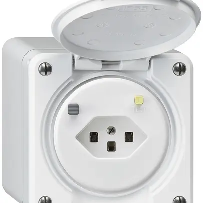 Presa FI AP robusto T23 30mA bianco 