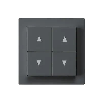 Kit frontale kallysto 60×60 mm antracite interruttore/pulsant.tapparelle 4 tasti 