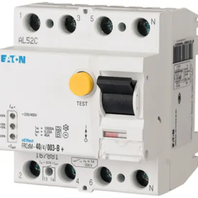 Interrupteur différentiel Eaton FRCDM 4P 40A 30mA type G/B 