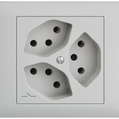 Presa INS EDIZIOdue 3×T13 grigio chiaro 1×S 