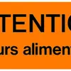 Autocollant d'avertissement ATTENTION plusieurs alimentations 80×30mm adhésif ro 