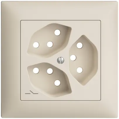 Kit frontale EDIZIOdue crema 88×88mm 3×T13/1 