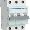 Disjoncteur Hager MCB 3P 415V type B 10A Icn 6kA 3UM 