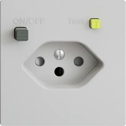 Presa INC EDIZIOdue T13 FI 30mA F, shutter grigio chiaro 