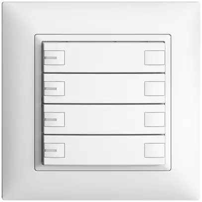 Poussoir ENC KNX 4× EDIZIOdue blanc RGB avec LED 