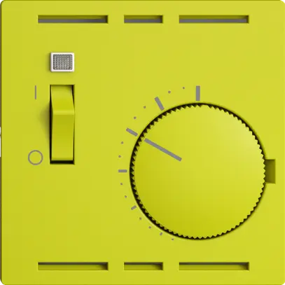 Thermostat d'ambiance ENC EDIZIOdue lemon, avec interrupteur 