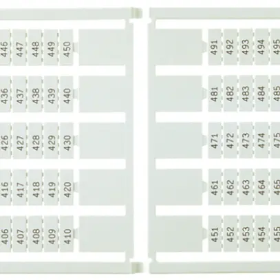 Etichetta di marcaggio 5×5mm 2×51…100, 5 carte da 100 