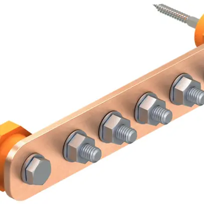 Barre compensation de potentiel Bettermann BigBar 14×M10 Cu 