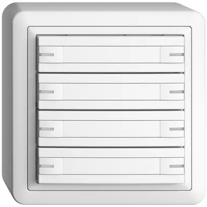 Pulsante AP KNX 8×EDIZIOdue bianco RGB con LED con inserto carta 