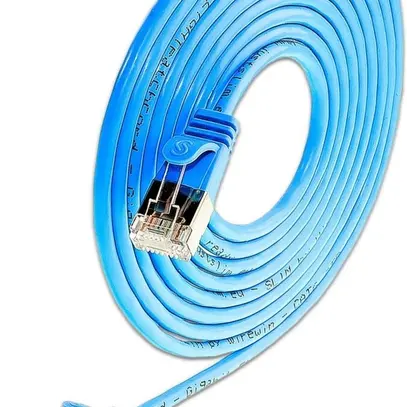 SLIM Cavo patch: U/FTP, 1m, blu C6A, LSOH, jack non infrangibile, 3,8 mm 