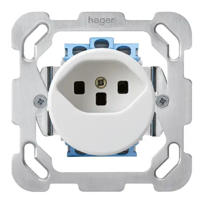 Insert pour prise ENC basico type 23 BM plaque de fixation bornes à vis blanc 