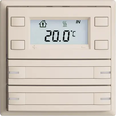 Pulsante RTH INC KNX 4×EDIZIOdue F crema, con carta+LED RGB 