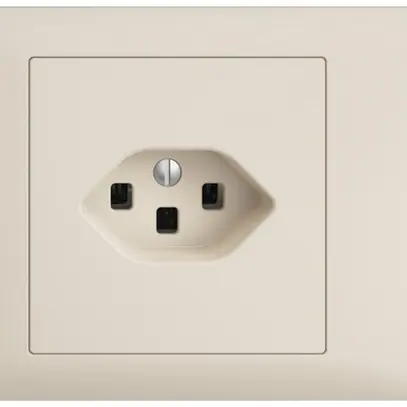 Prise INC EDIZIOdue T23 16A crema, 45…69mm, avec bornes enfichables 