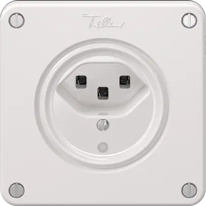 Presa NEVO, 1×T23, c.LED, bianco 