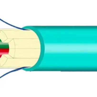 Kabel FO Universal H-LINE Eca 6×G50/125 OM3 Ø7.5mm 1500N türkis 