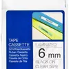 Cassette ruban Brother TZe-111 6mm×8m, transparent-noir 