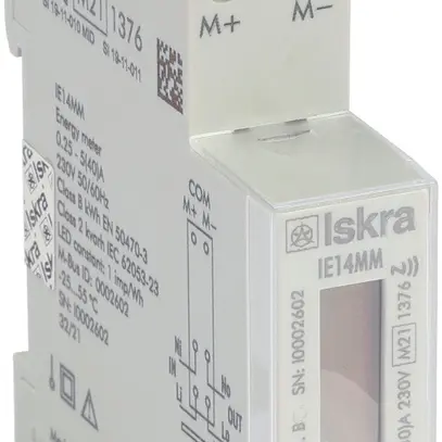 Contatore di energia digitale AMD ISKRA 1 fase MID 40A bidirezionale M-Bus IR 