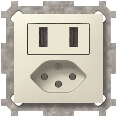 Prise de charge USB+T13 ENC SIDUS Z 240V max.2400mA blanc 