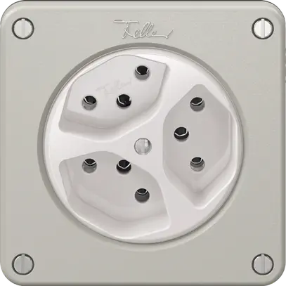 Presa NEVO, 3×T13, grigio chiaro 